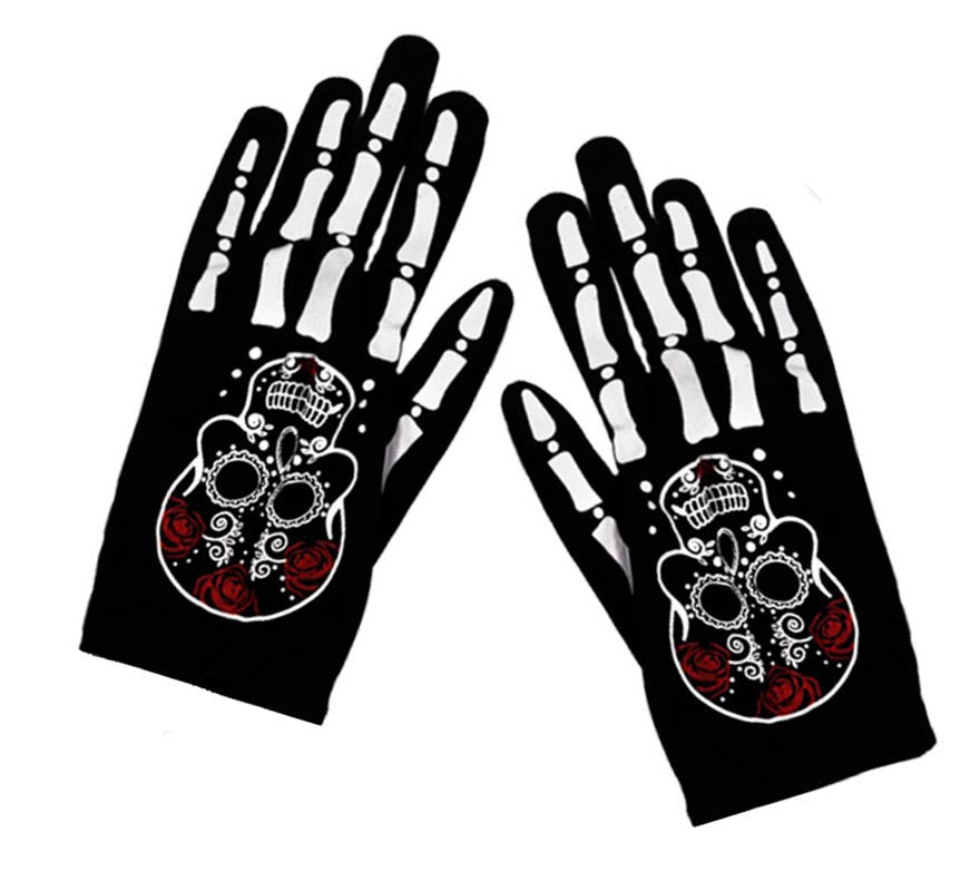 Guantes Cortos Catrina negros