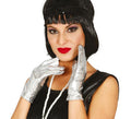 Guantes cortos color plata 22 cm