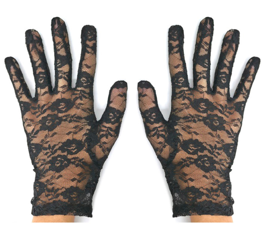 Guantes Cortos de Encaje para adultos en varios colores