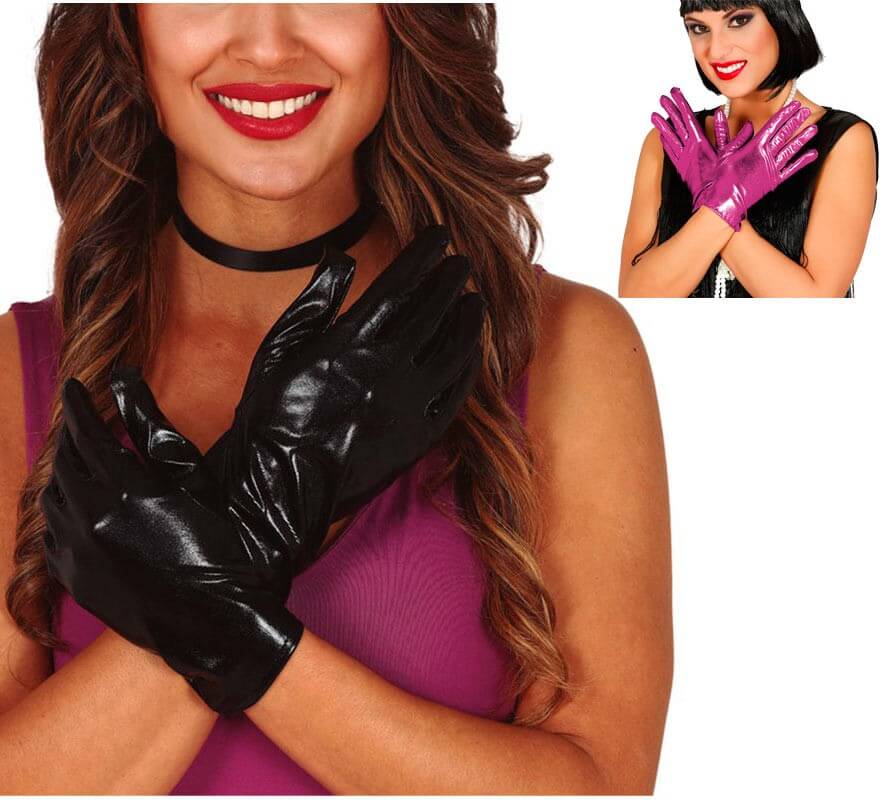 Translation missing: en.Guantes Cortos Metalizados en varios colores de 22 cm