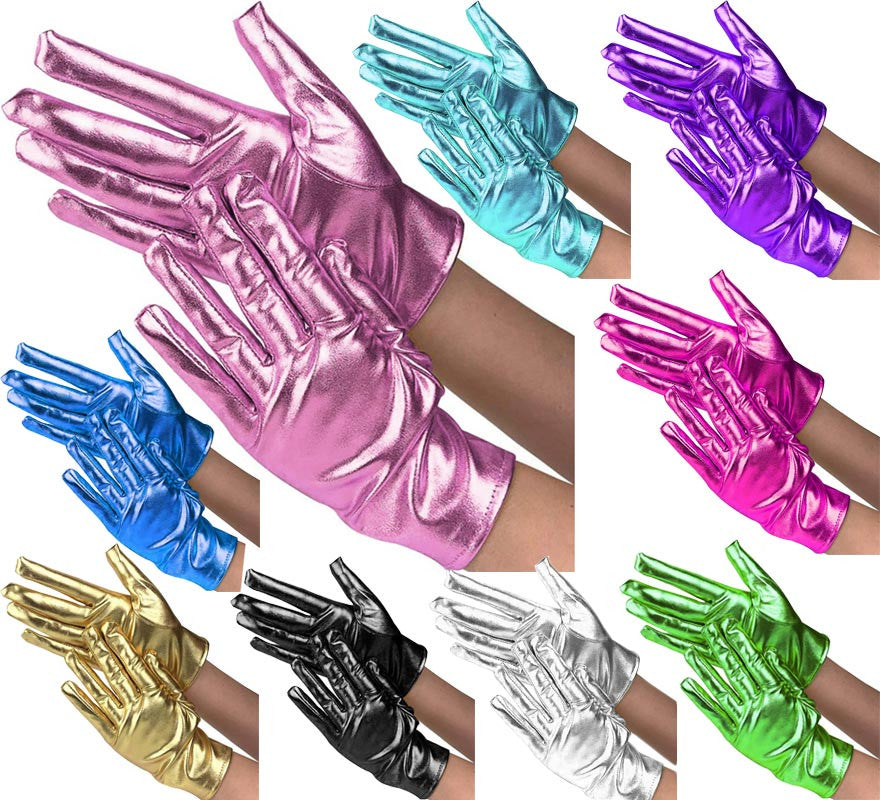 Guantes Cortos para adultos en varios colores Metalizados