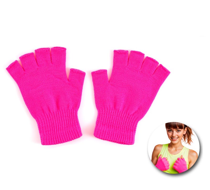 Translation missing: en.Guantes Cortos sin dedos neón en varios colores adulto