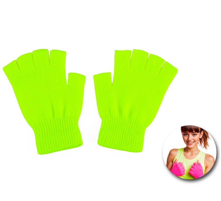 Translation missing: en.Guantes Cortos sin dedos neón en varios colores adulto