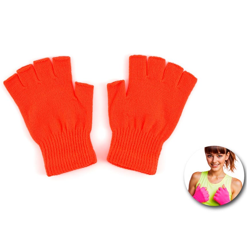 Translation missing: en.Guantes Cortos sin dedos neón en varios colores adulto
