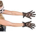 Guantes de encaje negros 23 cm