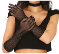 Guantes de Malla con pedrería en varios colores de 30 cm adulto