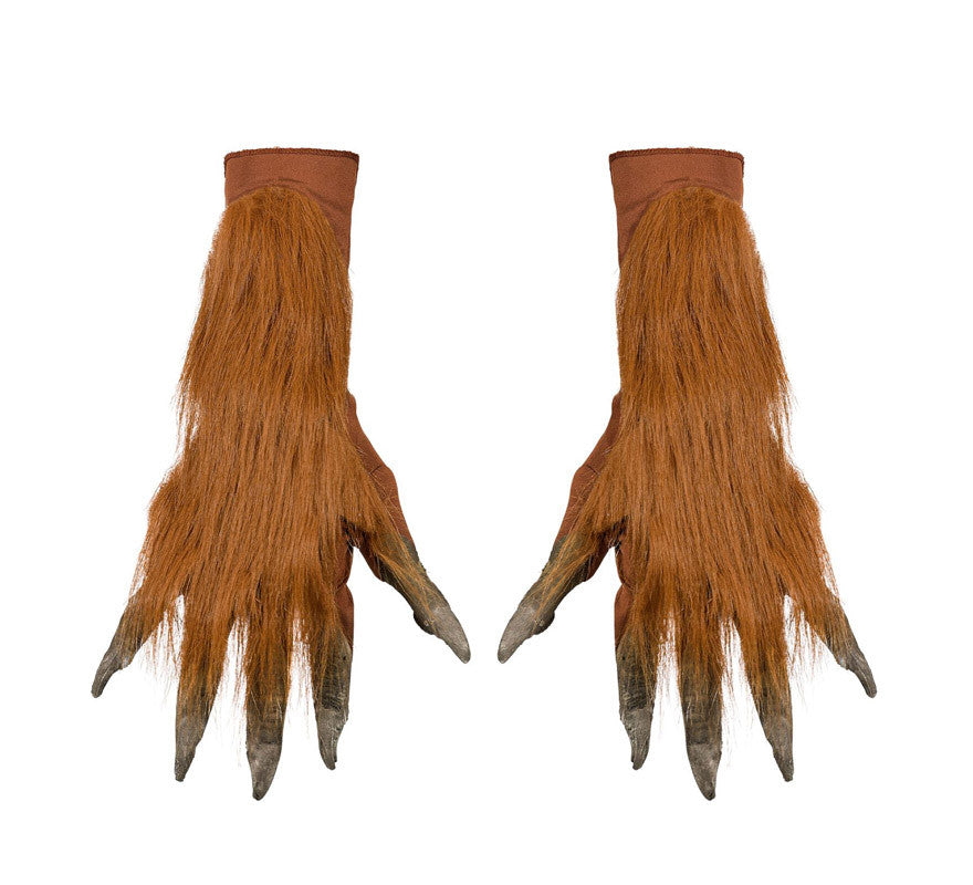 Guantes de Manos de Hombre Lobo con Pelo