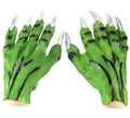 Guantes de Monstruo de Goma Verdes