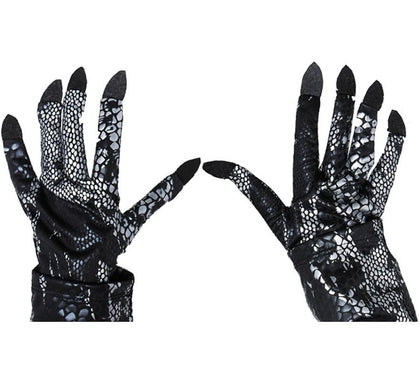 Guantes de Reptil escamas oscuros adulto