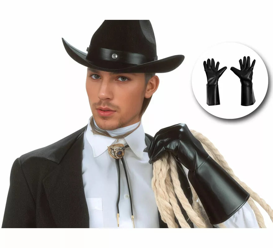 Translation missing: en.Guantes de Vaquero Efecto Cuero para adultos