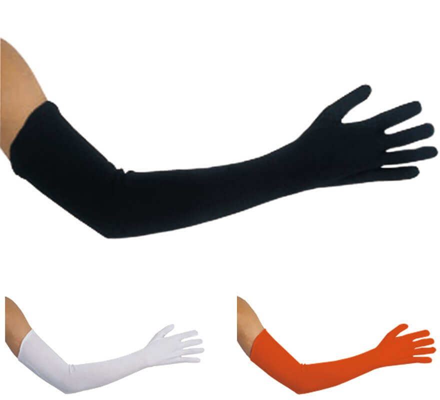 Guantes extra largos en varios colores 45 cm