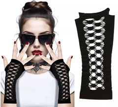 Black Gothic Gloves