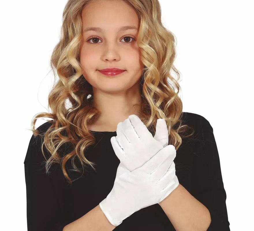 Guantes infantiles blancos