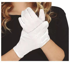 White children's gloves
