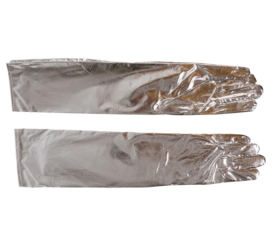 Translation missing: en.Guantes Largos color plata 44 cm