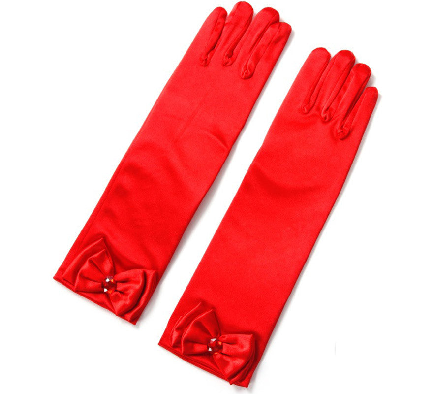 Guantes Largos con Lazo infantiles en varios colores