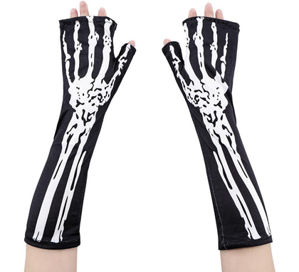 Guantes Largos Esqueleto sin Dedos