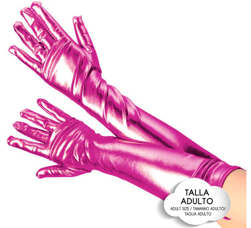 Guantes Largos Metalizados para adultos en varios colores