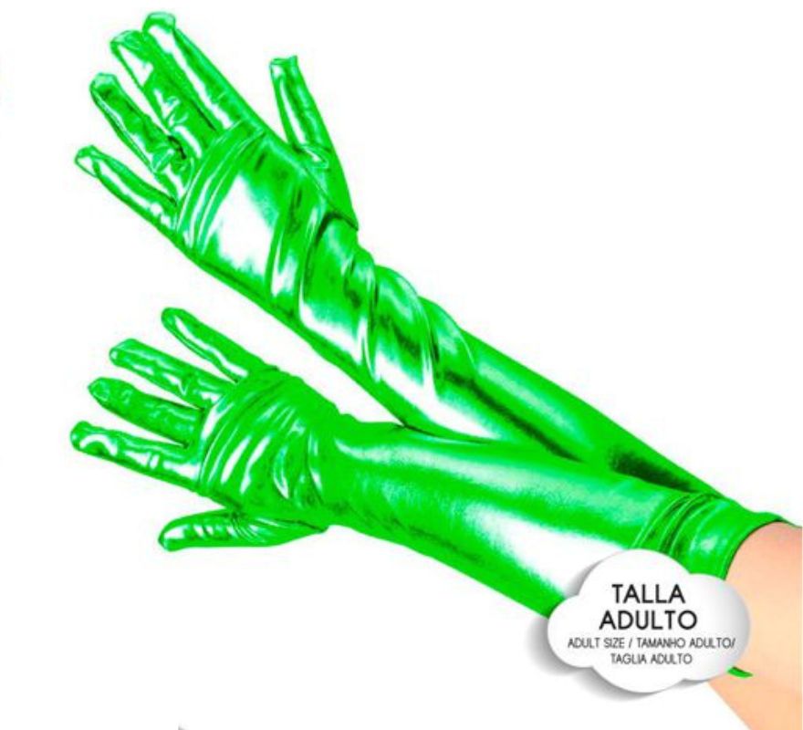 Guantes Largos Metalizados para adultos en varios colores
