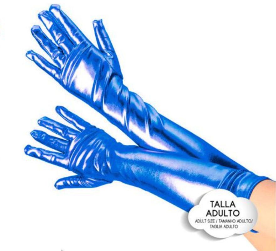 Guantes Largos Metalizados para adultos en varios colores