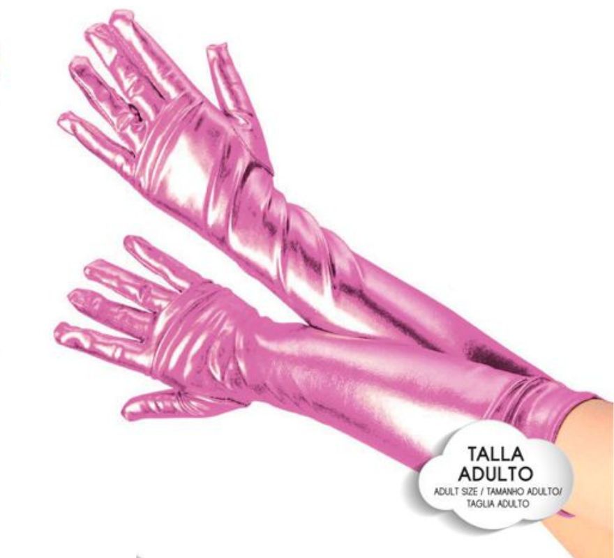 Guantes Largos Metalizados para adultos en varios colores