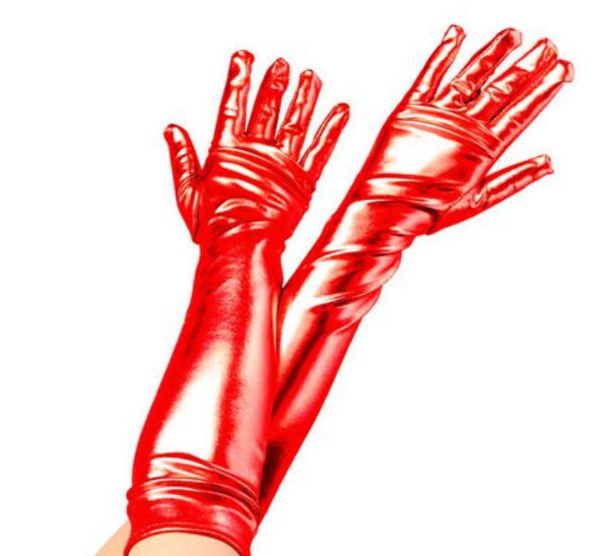 Guantes Largos Metalizados para adultos en varios colores
