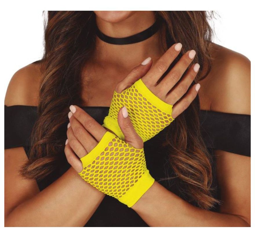Guantes Malla en varios colores Neón de 11 cm