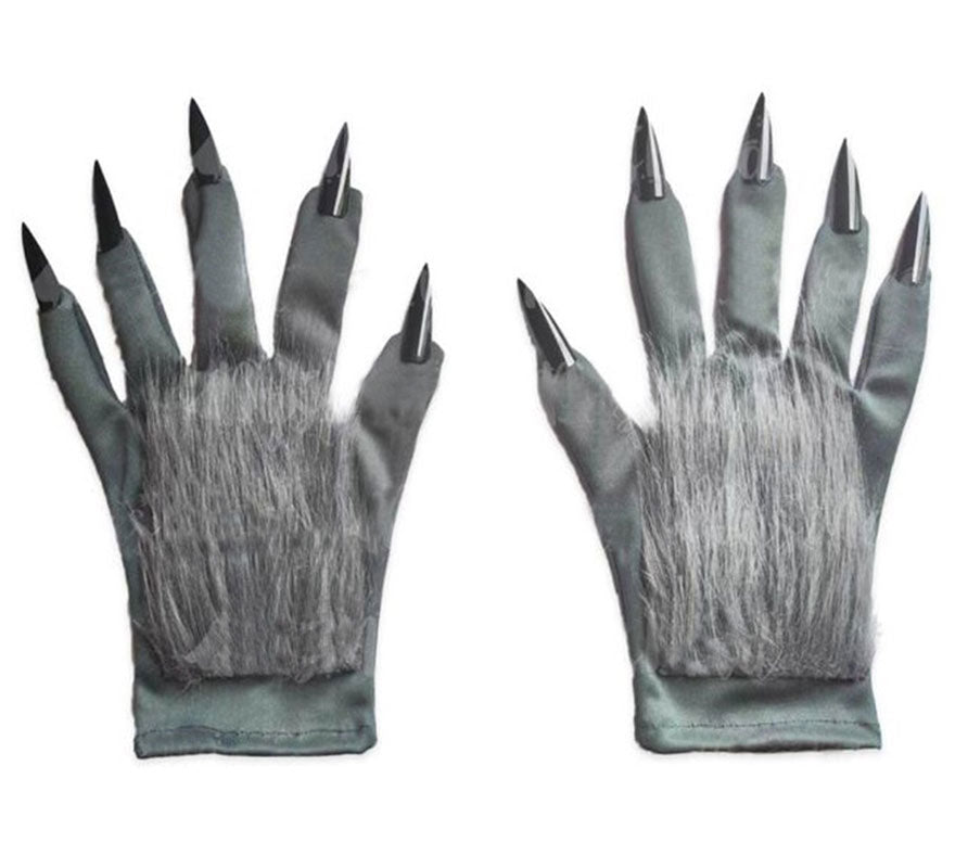 Translation missing: en.Guantes o Garras de Hombre Lobo gris para adulto