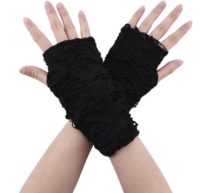 Guantes Rasgado negro sin dedos