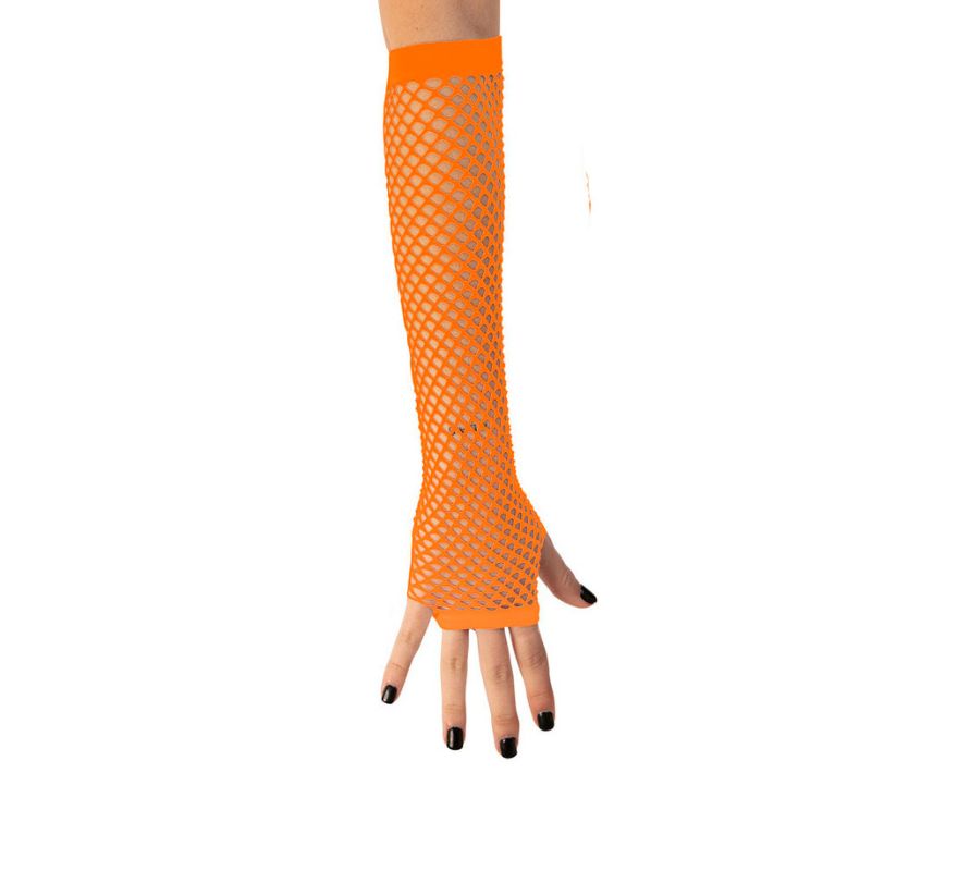 Guantes rejilla de los años 80 en varios colores de 24 cm
