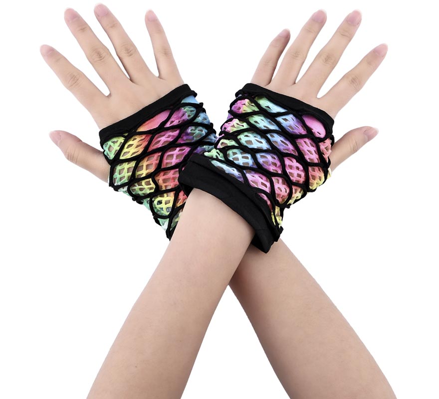 Translation missing: en.Guantes sin Dedos de Red corto Arco iris