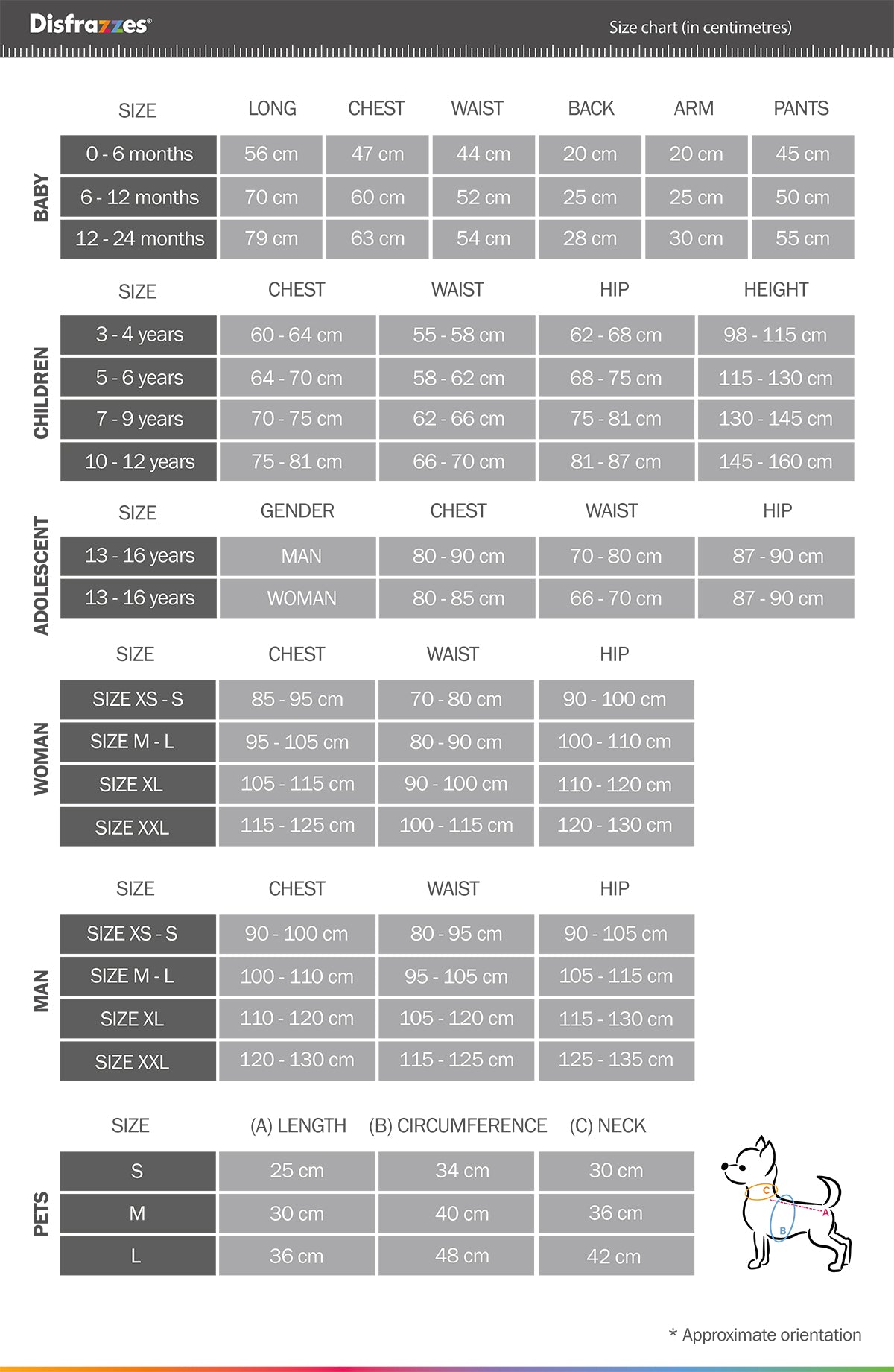 Size guide