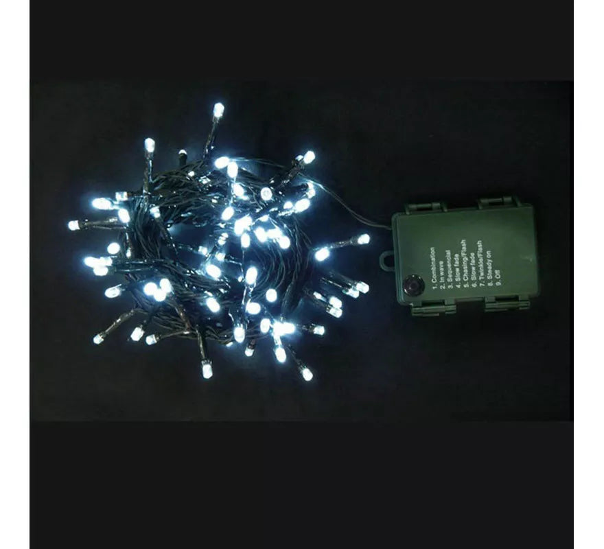 Translation missing: en.Guirnalda 144 Led Blanco Exterior Multifunción Funciona a Pilas
