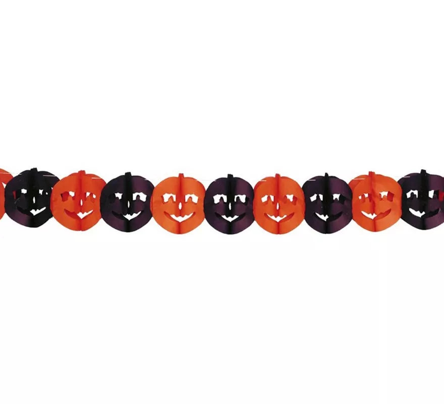 Guirnalda Calabazas de 22 x 300 cm. para Halloween