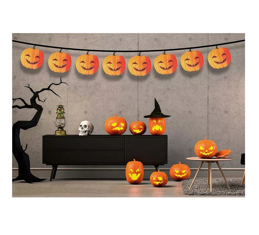 Guirnalda Calabazas de 300 cm 16X16 cm (Alta calidad)