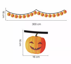 300 cm Pumpkin Garland 16X16 cm (High quality)