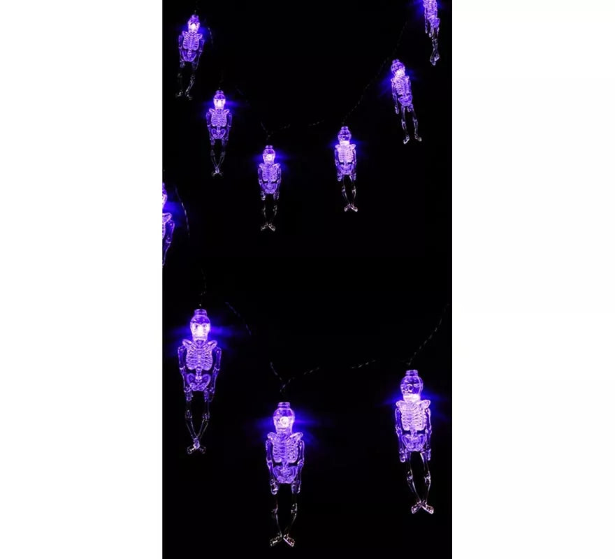 Guirnalda de 10 Esqueletos iluminación LED de 150 cm