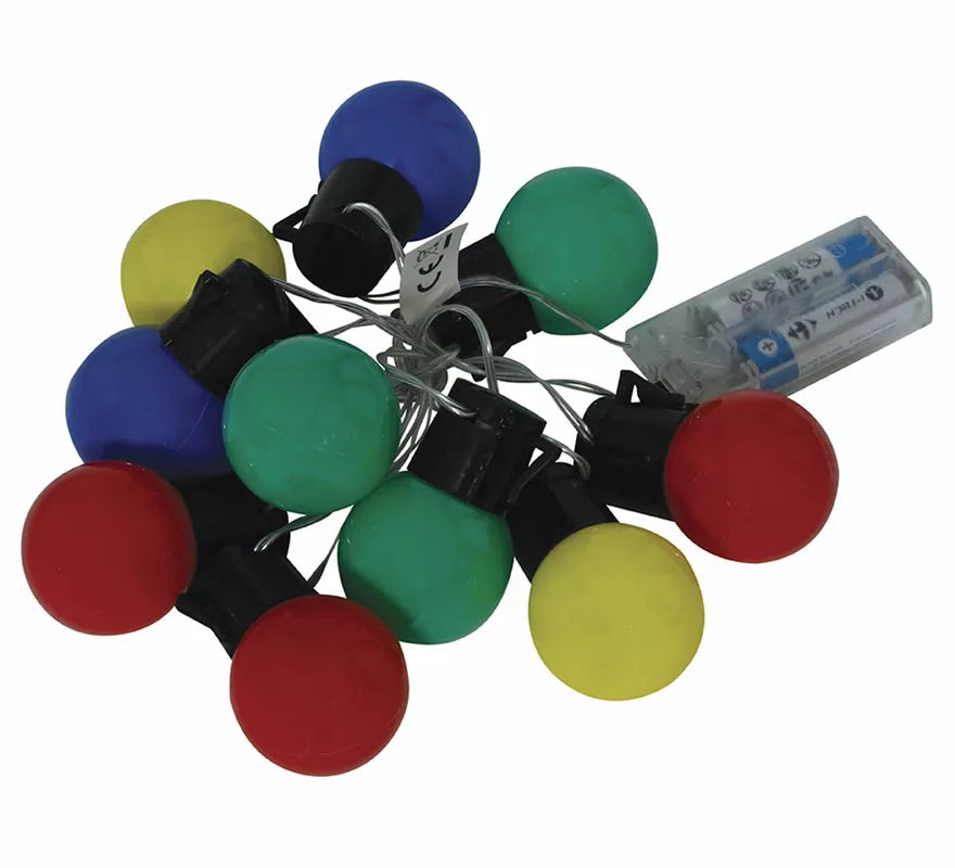 Guirnalda de 10 Leds multicolor a pilas de 150 cm