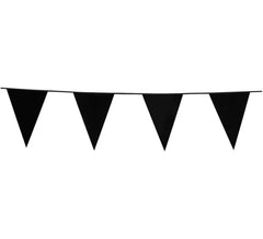 Garland of 10 m of Black Pennants of 20x30 cm