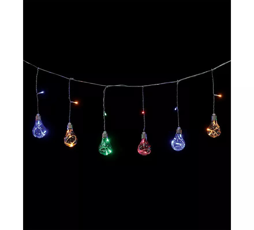 Guirnalda de 3 metros con 20 Bombillas con 4 Led Multicolor