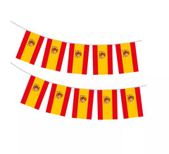 Plastic Spanish Flag Garland 20x30 cm 10 m long