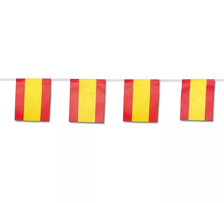 Translation missing: en.Guirnalda de Banderas de España de papel de 15x20 cm 50 m de largo