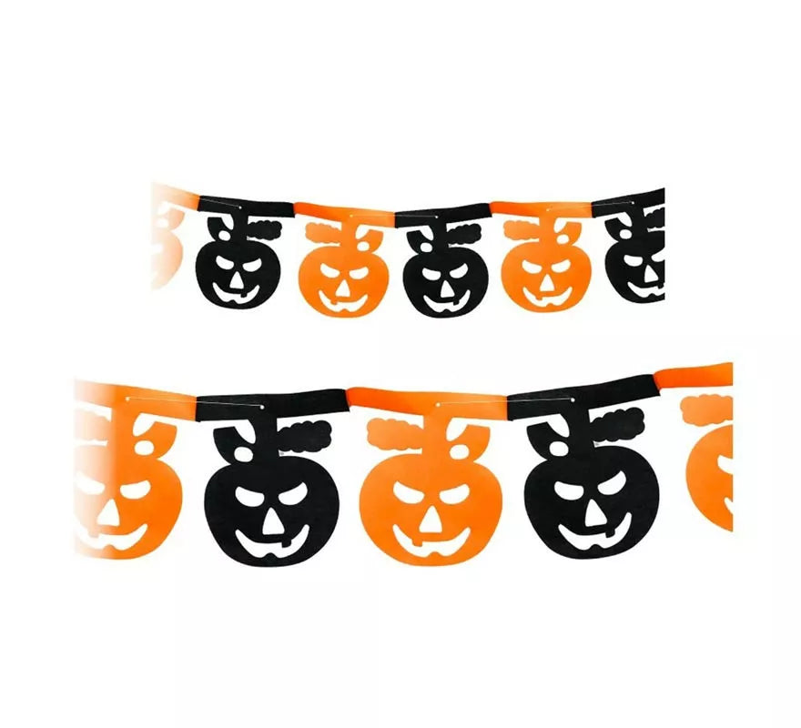 Translation missing: en.Guirnalda de Calabaza negro y naranja de 3 m