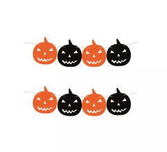 3m Black and Orange Pumpkin Garland