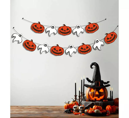 Guirnalda de Calabazas y fantasmas de 3 m