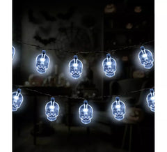 Skull garland with light 1.20 m