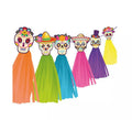 Guirnalda de Día de los Muertos con flecos de 2 m