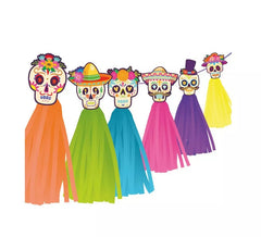 Day of the Dead garland with 2m fringe