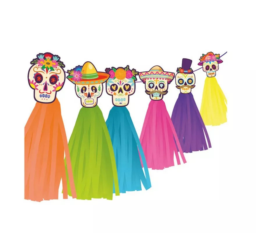 Translation missing: en.Guirnalda de Día de los Muertos con flecos de 2 m
