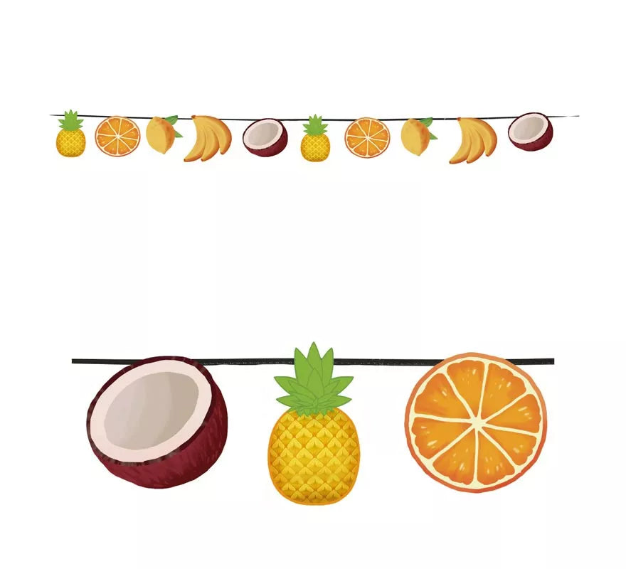 Guirnalda de Frutas de 15 piezas de 300 cm